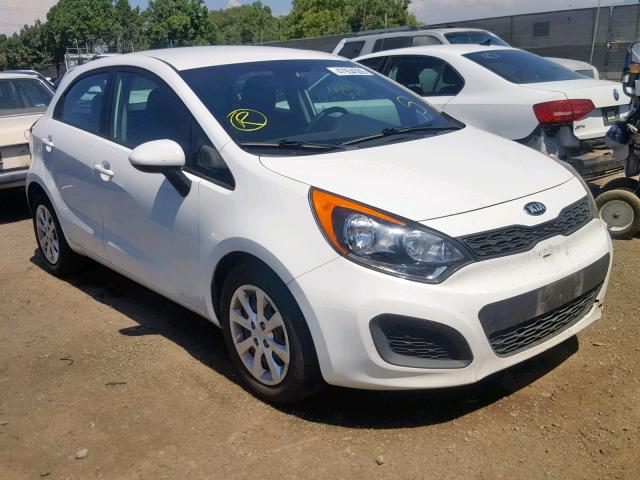 KNADM5A31E6360441 - 2014 KIA RIO LX WHITE photo 1