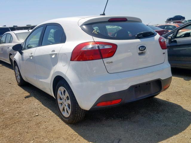 KNADM5A31E6360441 - 2014 KIA RIO LX WHITE photo 3