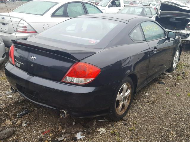 KMHHM65D36U221823 - 2006 HYUNDAI TIBURON GS BLACK photo 4