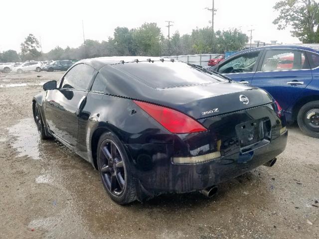 JN1AZ34D35M610180 - 2005 NISSAN 350Z COUPE BLACK photo 3