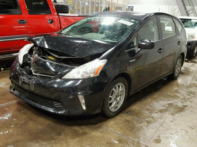 JTDZN3EU8C3035166 - 2012 TOYOTA PRIUS V BLACK photo 2