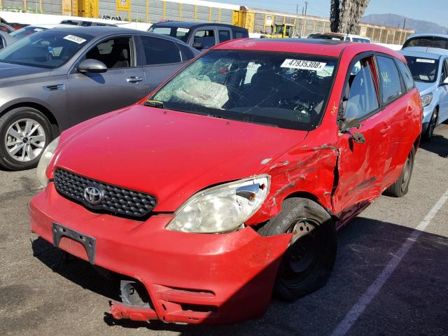 2T1KR32E53C124350 - 2003 TOYOTA COROLLA MA RED photo 2