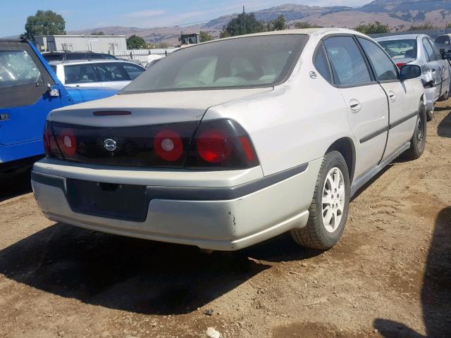 2G1WF55E349288773 - 2004 CHEVROLET IMPALA CREAM photo 4