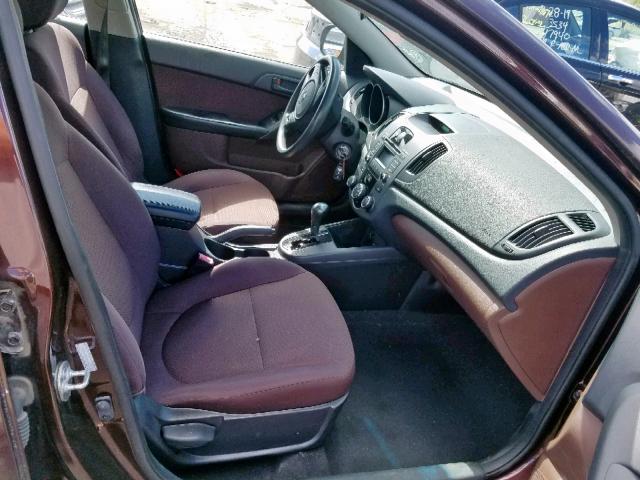 KNAFU4A28A5808393 - 2010 KIA FORTE EX BURGUNDY photo 5