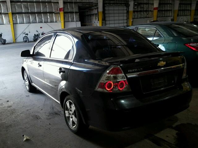 KL1TD56697B157610 - 2007 CHEVROLET AVEO BASE Қара фото 3