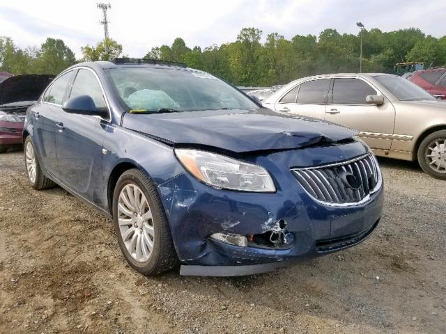 W04GP5ECXB1008351 - 2011 BUICK REGAL CXL BLUE photo 1