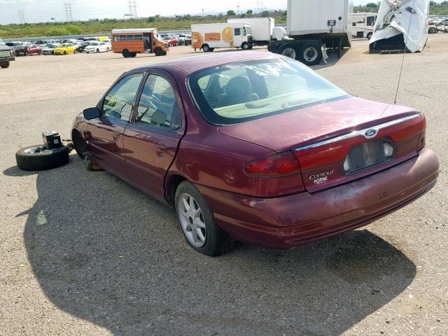 3FAFP6633WM144941 - 1998 FORD CONTOUR LX MAROON photo 3