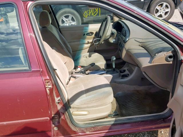 3FAFP6633WM144941 - 1998 FORD CONTOUR LX MAROON photo 5