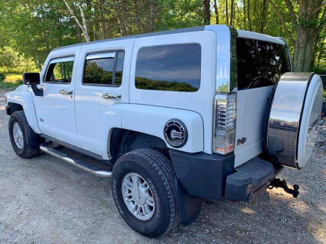 5GTEN13E898111181 - 2009 HUMMER H3 WHITE photo 3