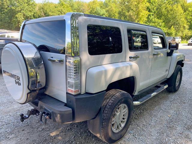 5GTEN13E898111181 - 2009 HUMMER H3 WHITE photo 4