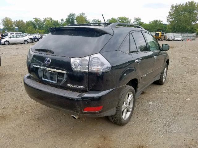 JTJHW31U782066496 - 2008 LEXUS RX 400H BLACK photo 4