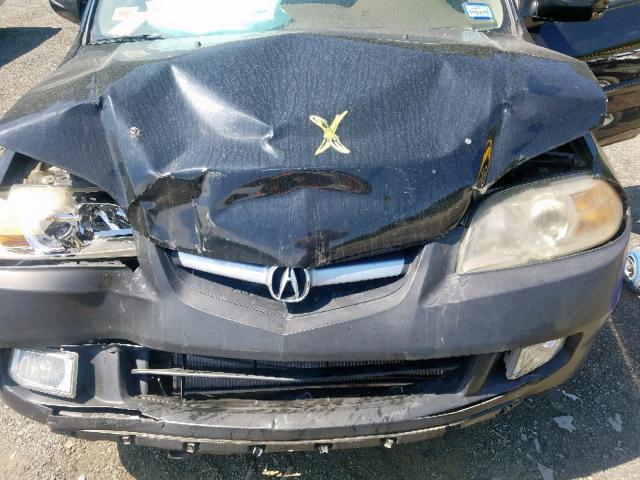 2HNYD18815H522835 - 2005 ACURA MDX TOURIN BLACK photo 7