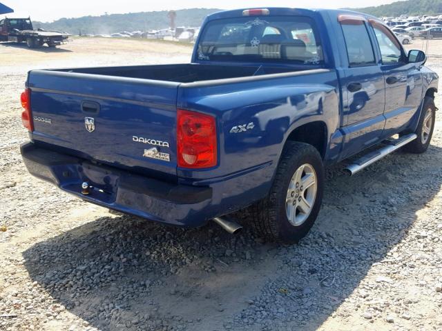 1D7HW38KX9S816603 - 2009 DODGE DAKOTA SXT BLUE photo 4