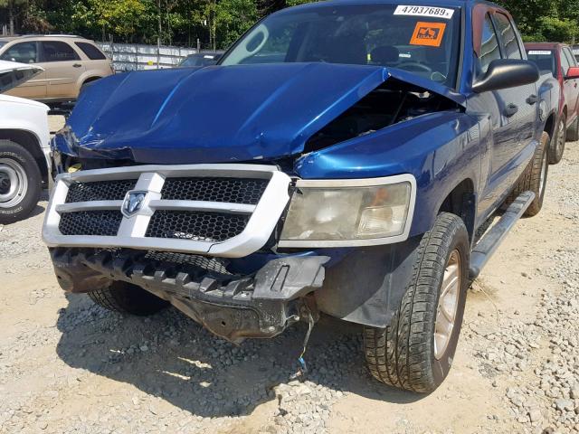 1D7HW38KX9S816603 - 2009 DODGE DAKOTA SXT BLUE photo 9