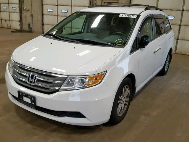 5FNRL5H48BB073799 - 2011 HONDA ODYSSEY EX WHITE photo 2