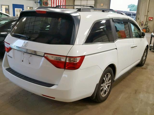 5FNRL5H48BB073799 - 2011 HONDA ODYSSEY EX WHITE photo 4