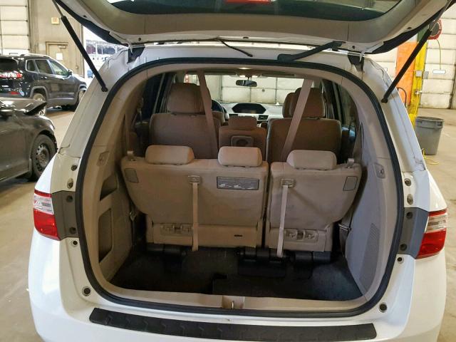 5FNRL5H48BB073799 - 2011 HONDA ODYSSEY EX WHITE photo 9