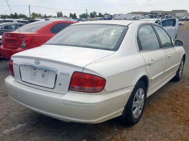 KMHWF25SX5A163928 - 2005 HYUNDAI SONATA GL WHITE photo 4