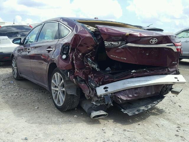 4T1BK1EB5EU101839 - 2014 TOYOTA AVALON BAS MAROON photo 3