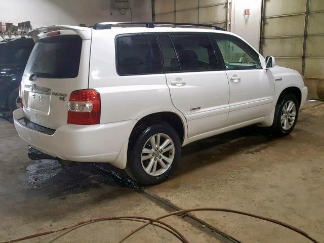 JTEEW21AX60033177 - 2006 TOYOTA HIGHLANDER WHITE photo 4