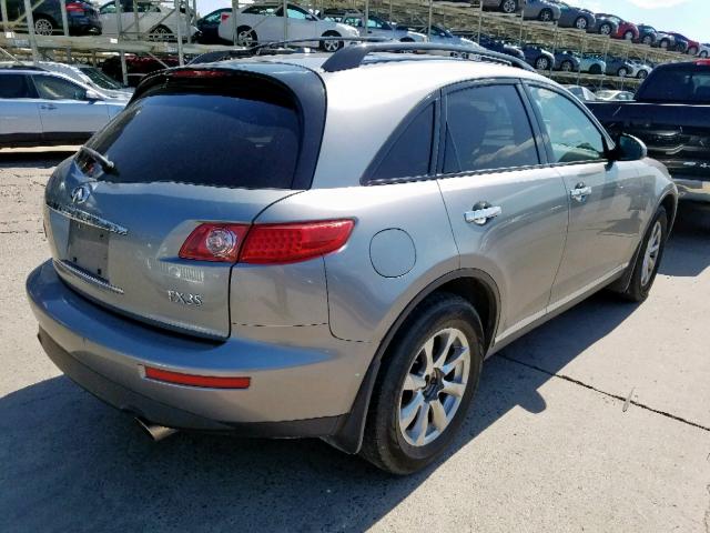 JNRAS08W98X201857 - 2008 INFINITI FX35 GRAY photo 4