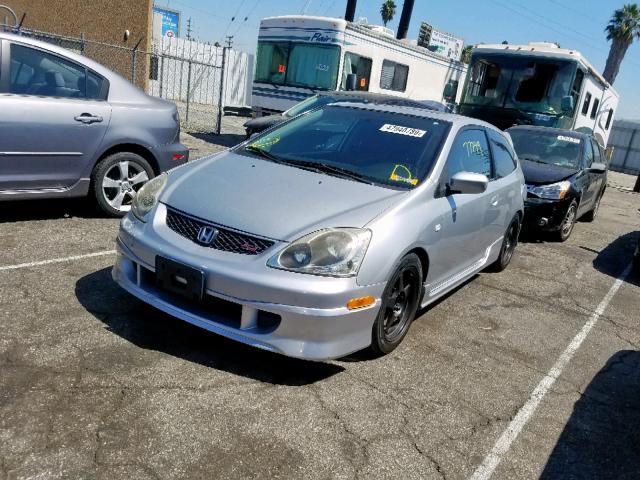 SHHEP33584U505770 - 2004 HONDA CIVIC SI SILVER photo 2