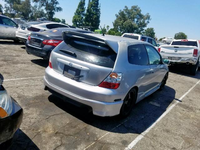 SHHEP33584U505770 - 2004 HONDA CIVIC SI SILVER photo 4