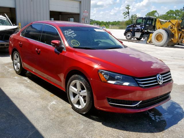 1VWBS7A30FC014022 - 2015 VOLKSWAGEN PASSAT SE RED photo 1