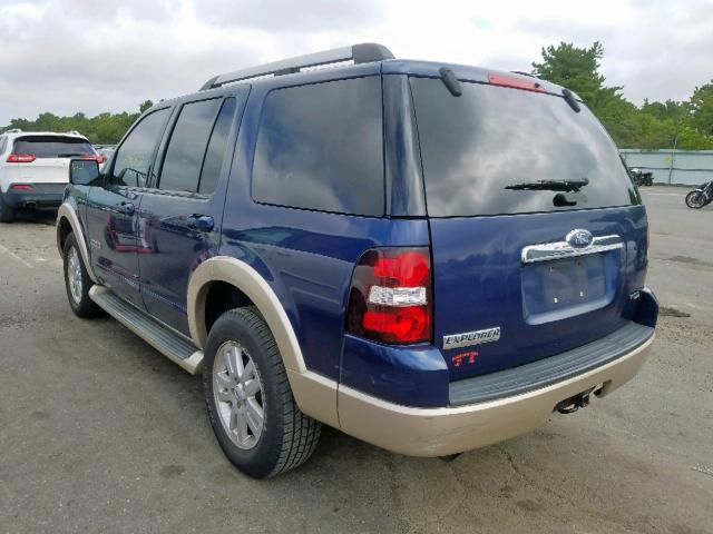 1FMEU74E76UA42798 - 2006 FORD EXPLORER E BLUE photo 3