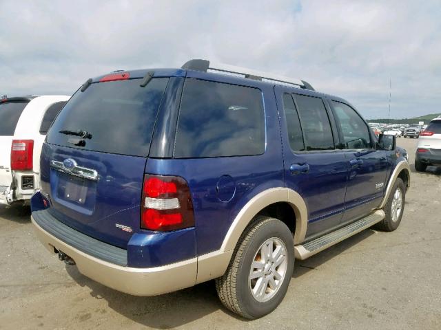 1FMEU74E76UA42798 - 2006 FORD EXPLORER E BLUE photo 4