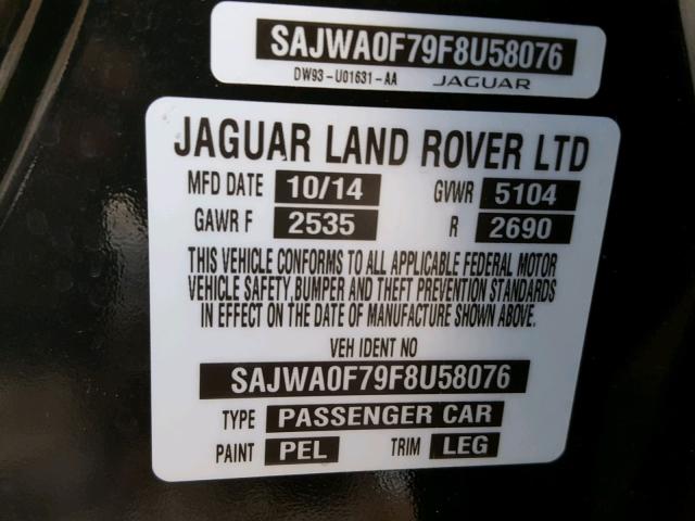 SAJWA0F79F8U58076 - 2015 JAGUAR XF 3.0 SPO BLACK photo 10