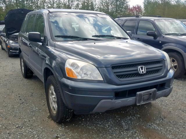 2HKYF18134H588053 - 2004 HONDA PILOT LX GRAY photo 1