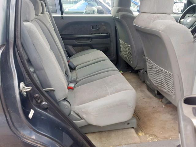 2HKYF18134H588053 - 2004 HONDA PILOT LX GRAY photo 6