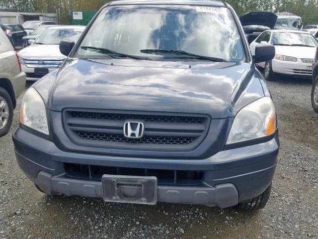 2HKYF18134H588053 - 2004 HONDA PILOT LX GRAY photo 9