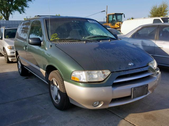 4N2ZN15T21D824042 - 2001 NISSAN QUEST GXE GREEN photo 1