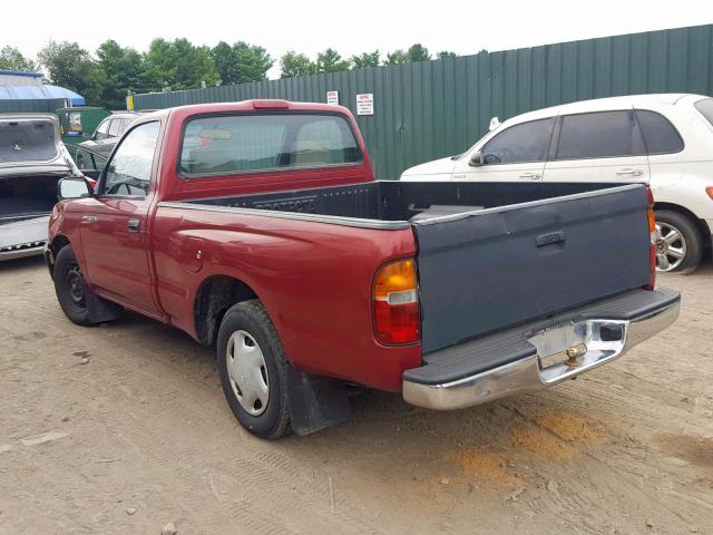 4TANL42N1WZ077523 - 1998 TOYOTA TACOMA BURGUNDY photo 3