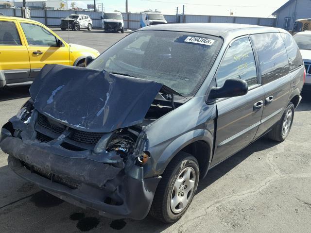 1D8GP25B33B331570 - 2003 DODGE CARAVAN SE GREEN photo 2