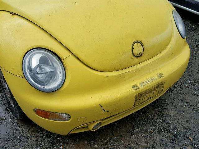 3VWDC21C71M405717 - 2001 VOLKSWAGEN NEW BEETLE ყვითელი ფოტო 9