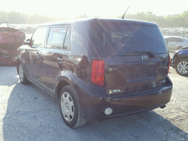 JTLZE4FE6A1104673 - 2010 TOYOTA SCION XB Бордовый фото 3