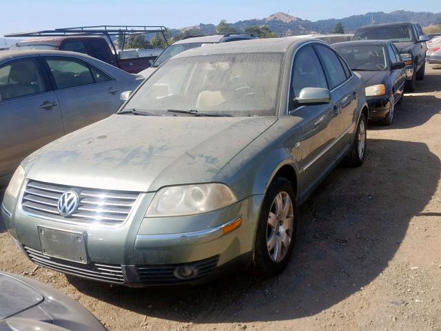 WVWRH63B33P435235 - 2003 VOLKSWAGEN PASSAT GLX GREEN photo 2