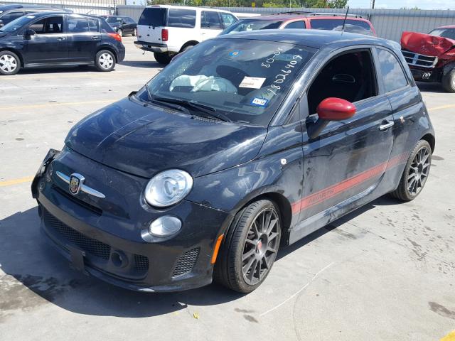 3C3CFFFH1DT574101 - 2013 FIAT 500 ABARTH BLACK photo 2