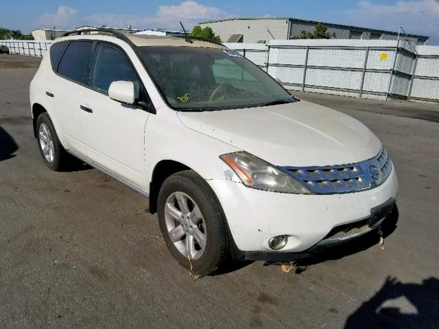 JN8AZ08T86W416512 - 2006 NISSAN MURANO SL WHITE photo 1