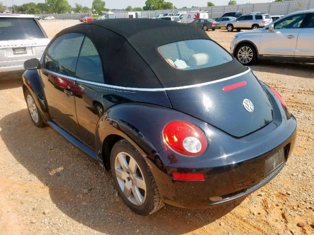 3VWRF31YX7M410725 - 2007 VOLKSWAGEN NEW BEETLE შავი ფოტო 3