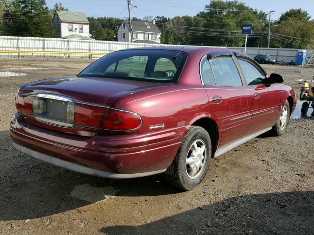 1G4HR54K81U198009 - 2001 BUICK LESABRE LI BURGUNDY photo 4