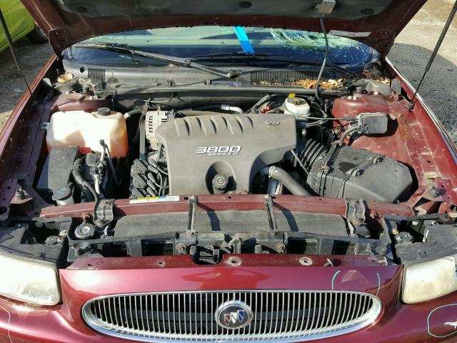 1G4HR54K81U198009 - 2001 BUICK LESABRE LI BURGUNDY photo 7