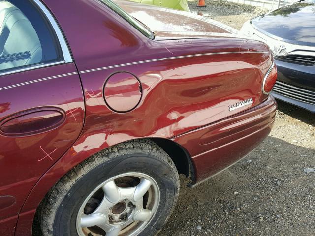 1G4HR54K81U198009 - 2001 BUICK LESABRE LI BURGUNDY photo 9