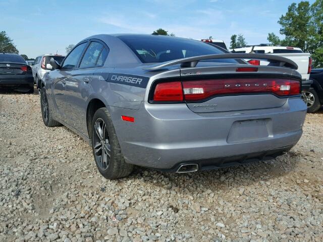 2C3CDXJG4DH656374 - 2013 DODGE CHARGER SX GRAY photo 3