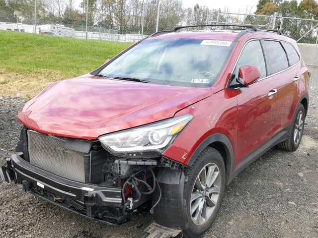 KM8SNDHF3HU254103 - 2017 HYUNDAI SANTA FE S RED photo 2