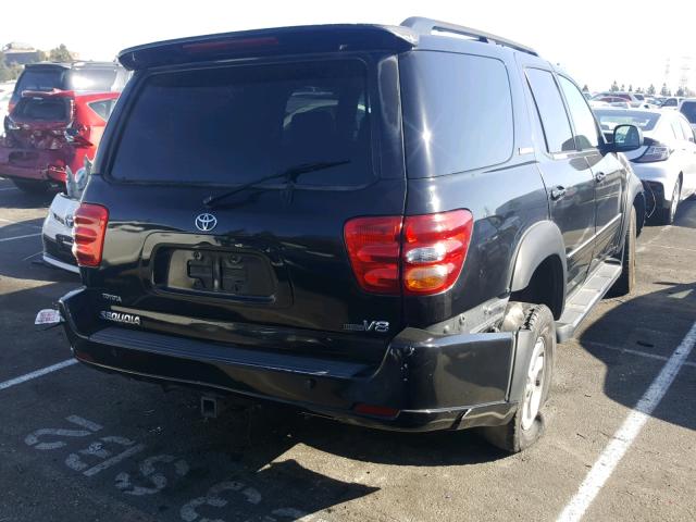 5TDZT38A21S035604 - 2001 TOYOTA SEQUOIA LI BLACK photo 4