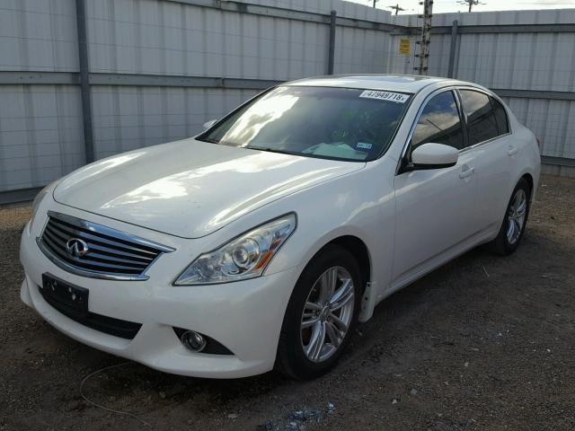 JN1CV6AP5DM723969 - 2013 INFINITI G37 BASE WHITE photo 2